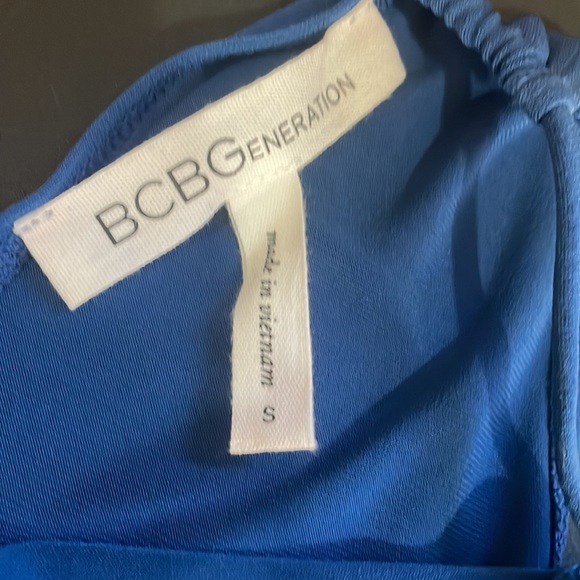 BCBGeneration Blue,Sleeveless,Neck Tie,Key Hole front & Back,Bodysuit,New - Picture 4 of 7